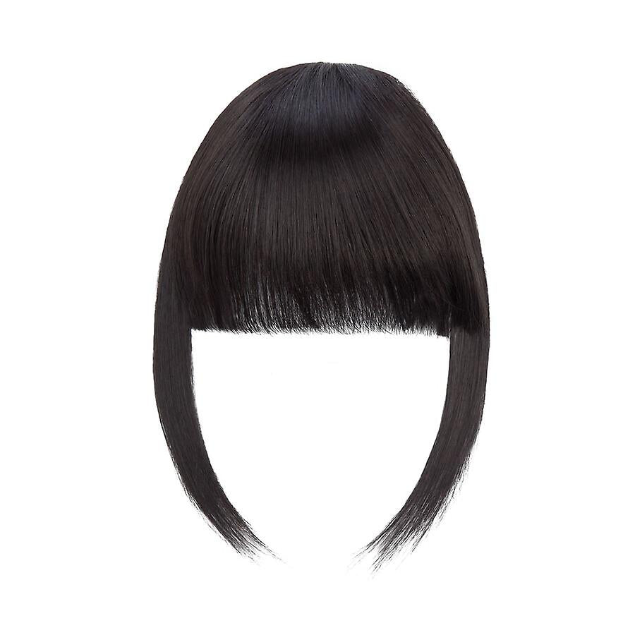 Clip In Hair Bangs Extensions 28cm Black Brown French Bangs Hair Pieces