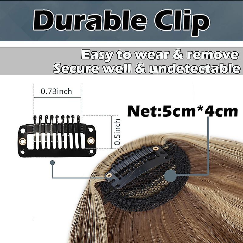 Clip In Hair Bangs Extensions 28cm Medium Brown French Stylish Hair Pieces