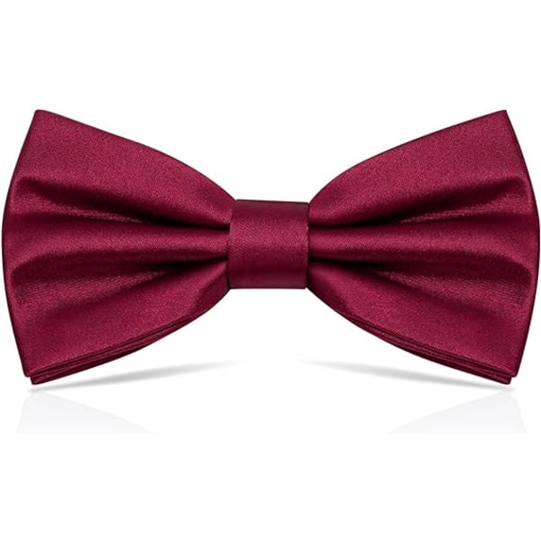 Pre-tied Bow Tie for Men, Tux Bow Tie Adjustable Formal Neck Bow Tie Satin Bow Tie for Party Wedding (Red)
