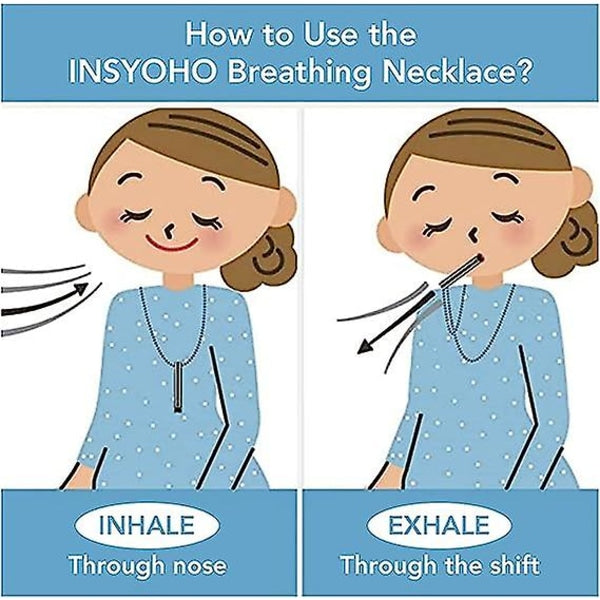 2pcs Breathing Necklace, Anxiety Necklace for Women, Stress Relief Mindful Breathing Necklace Stainless Steel for Meditation Relaxation Silver gold Silver gold