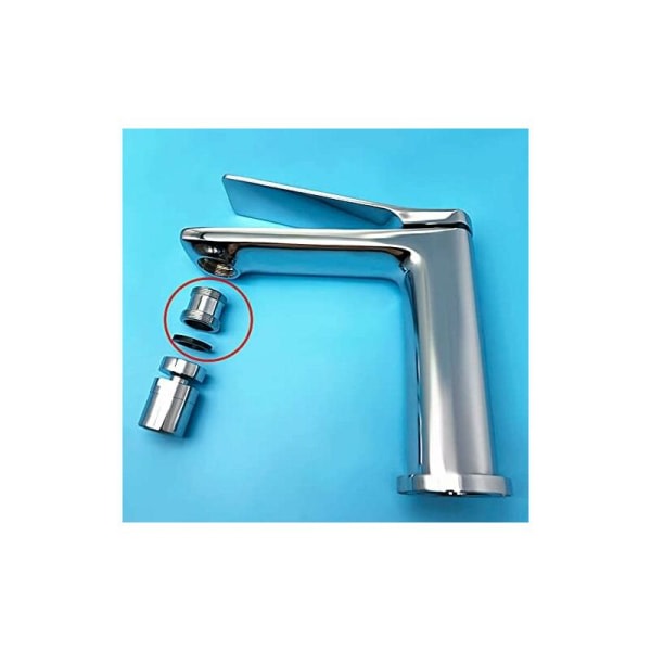 2 Pack Brass Faucet Adapter 22mm NPT Male to Male Aerator Connector Compatible with Sink Faucet Water Filter M24 to M22