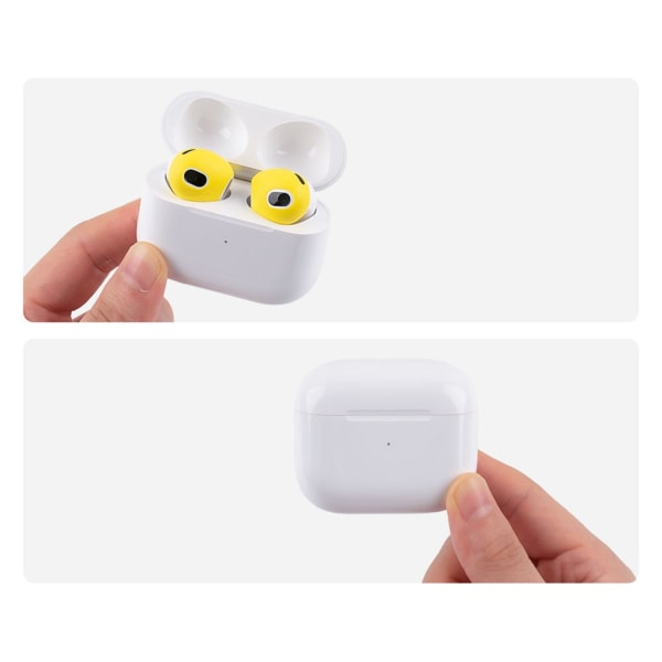 3 sets of earplugs for Airpods Pods 3 silicone ear caps Bluetooth compatible headphones Earplugs Ear cushions Ultra-thin anti-slip Blue red yellow Blue red yellow