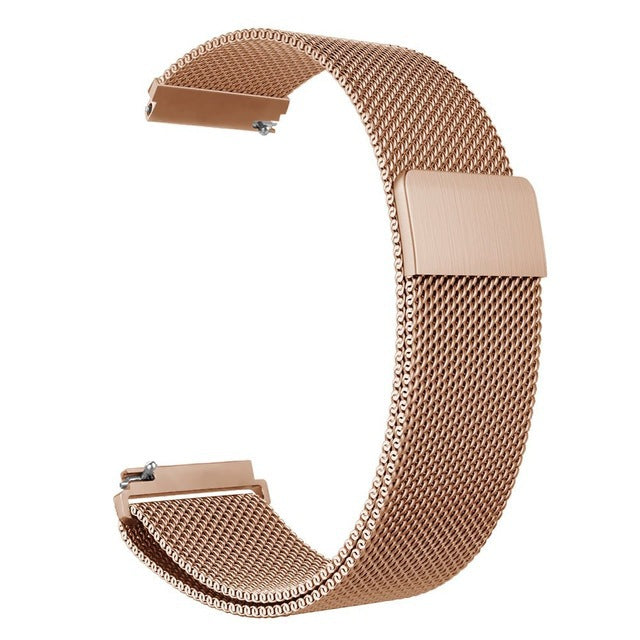 Garmin Venu 2 2S SQ Compatible Stainless Steel Gold Milanese Magnetic Bracelet