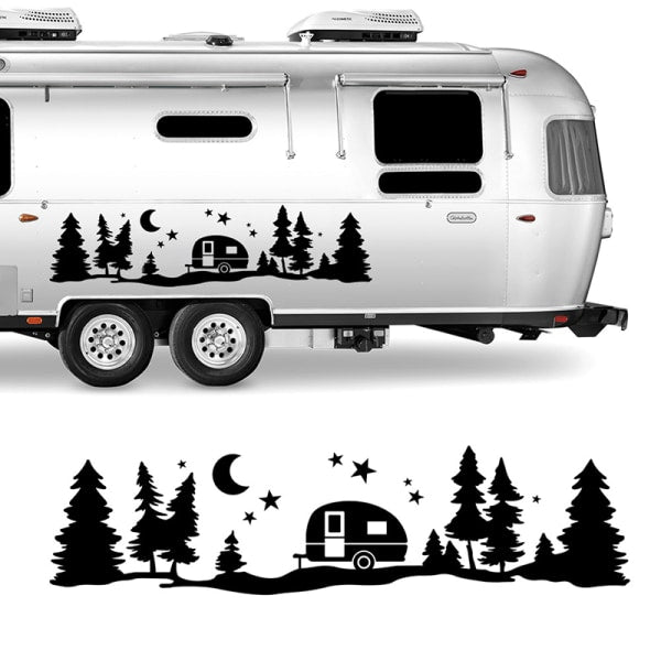 Tree Forest Vinyl Body Decal Sticker for SUV RV Van Caravan Off