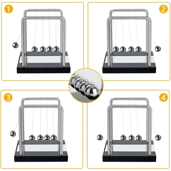Newton's pendulum, large Newton's cradle 18 cm pendulum Newton's balls Newton's swing Science game Office desk decoration
