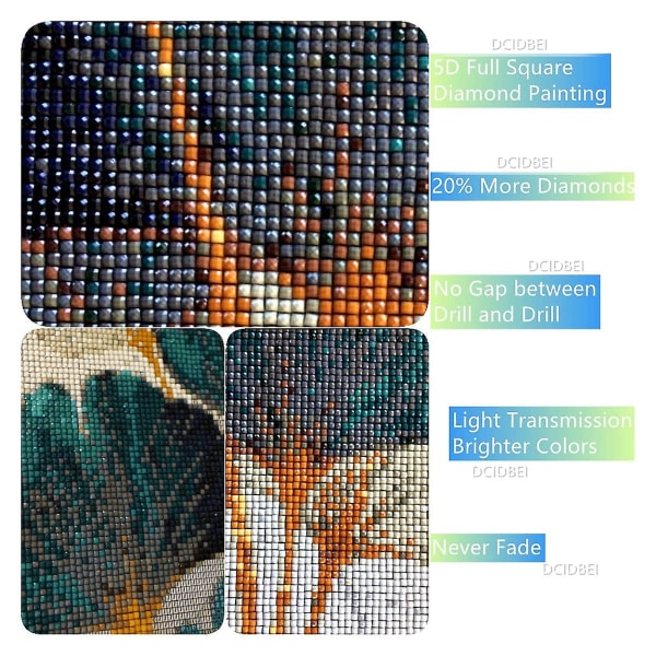 (40x30cm) Square Diamond Painting 5D DIY Square Diamond Painting