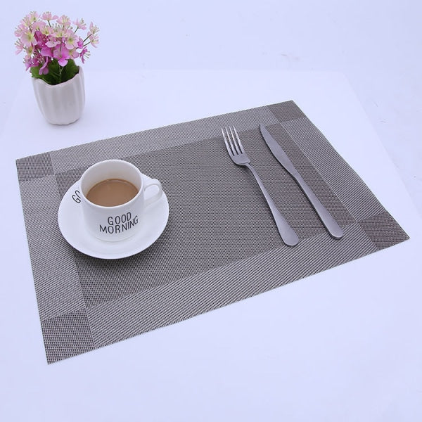 PVC Non-Slip PVC Placemats Set Heat Resistant Placemats Dining Table Kitchen Mat (Set of 4) Gold