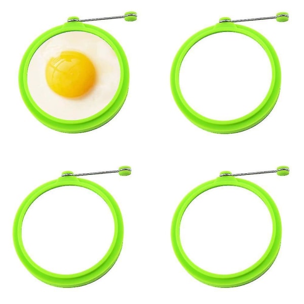4 pcs silicone egg ring, egg rings non-stick, egg cooking rings, perfect fried shape or pancake rings