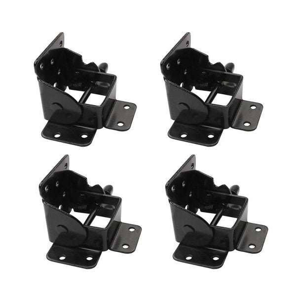 4 pcs Folding Table Hinge Furniture Leg Hinge Self-Locking Hinge Foldable Support Hinge Black M