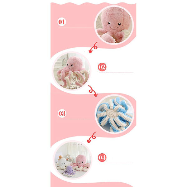 Octopus Plush Doll Toy Blue 18cm Cute Stuffed Animal for Kids