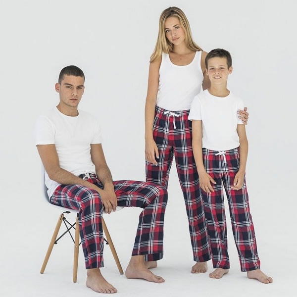 SF Minnie Kids Tartan Lounge Pants Navy Green Checks Size 9-10 Years