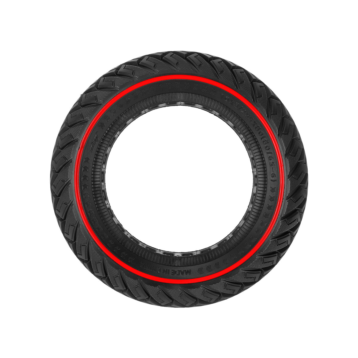 10-inch 10*3 off-road solid tire 255×80 non-slip explosion-proof tire 80/65-6 airless honeycomb tire Black Tire only