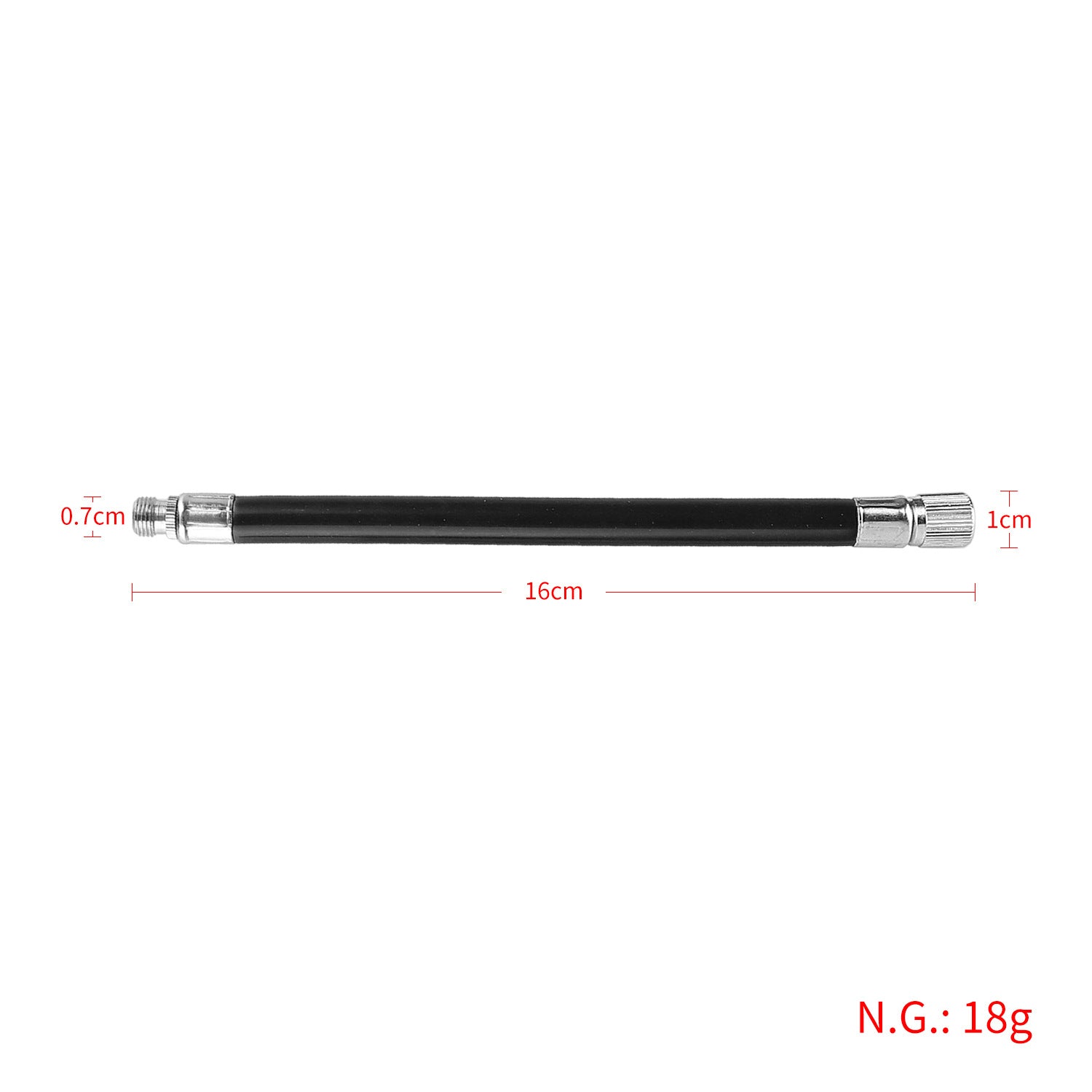 For Xiaomi scooter inflatable extension cord original model inflatable extension valve M365 Pro Pro2 1S extension tube Black