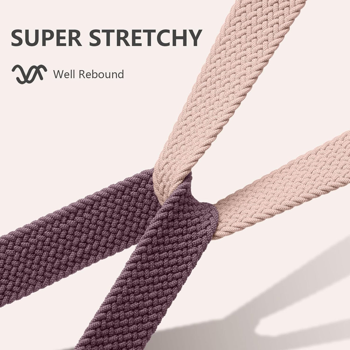 Fitbit Versa Strap Compatible with Sense Sense 2 Elastic Braided Nylon Sport Band