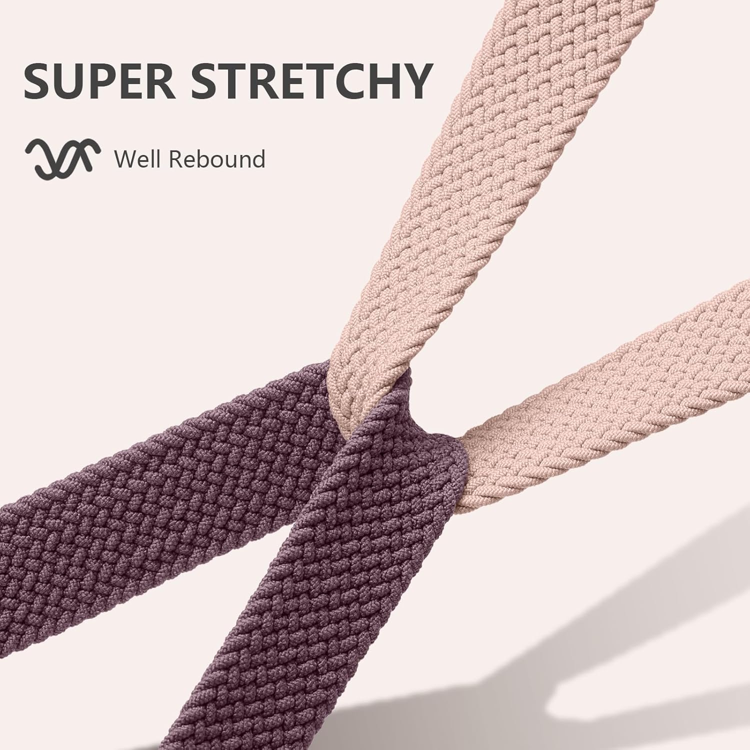 Fitbit Versa Strap Compatible with Sense Sense 2 Elastic Braided Nylon Sport Band