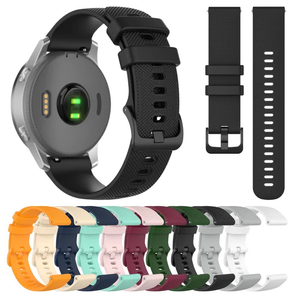 20 22mm Silicone Strap for Garmin Venu 3 Band Forerunner 265 255 245 Music Vivoactive 4 Band for Garmin Venu Sq 2 Plus Bracelet Gray Gray 20mm