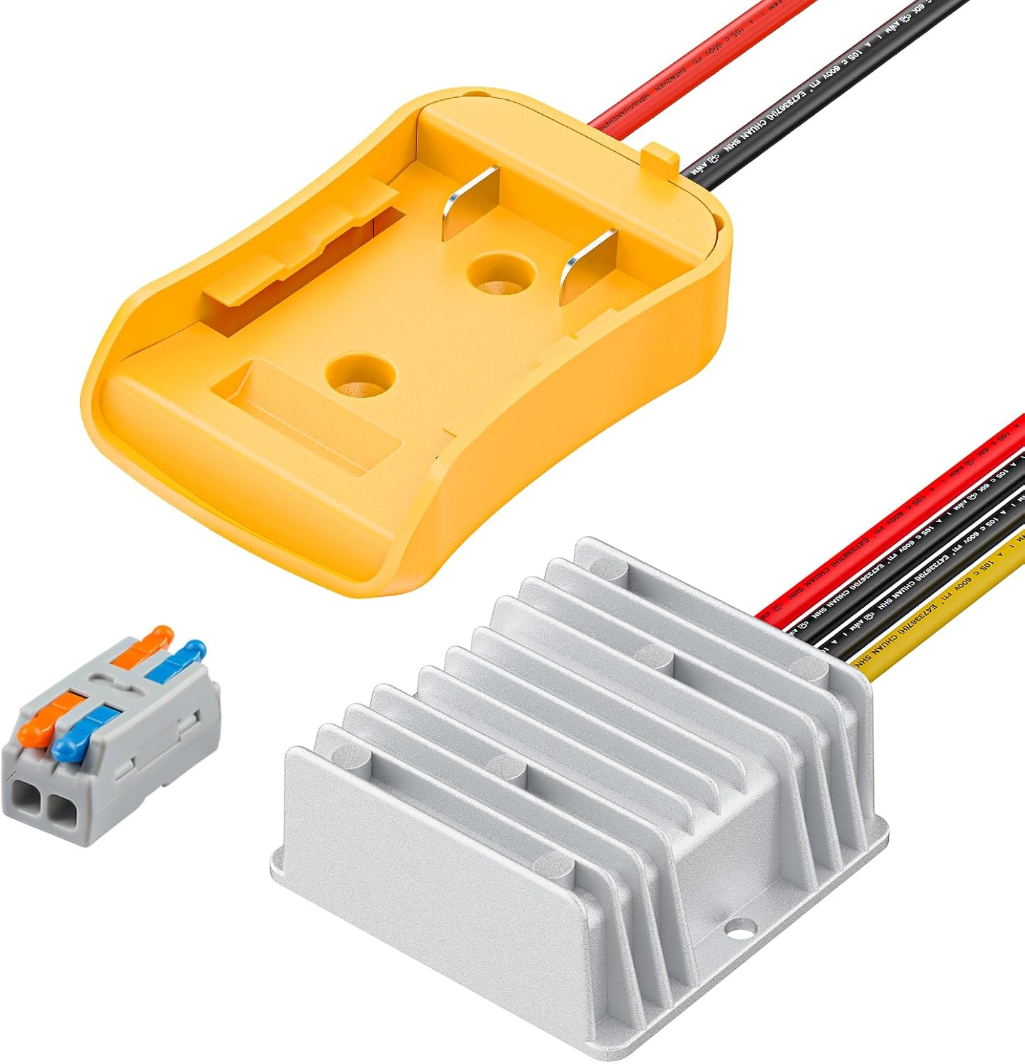 20V to 12V Step-Down Converter for Dewalt Battery, DC Power Adapter, Voltage Reducer Transformer 180W Buck Converter Regulator for Golf Cart RC Car Truck Light & DIY