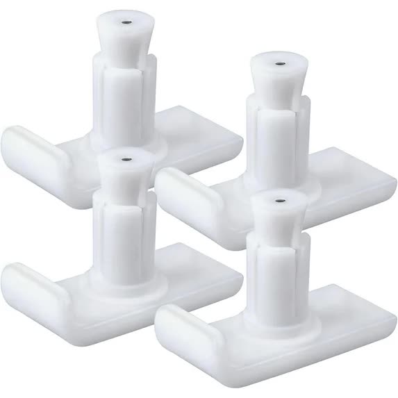 Walker Ski Glides, Universal Fit Walker Glides Mobility Accessory for Seniors, Walker Accessories for Safety and Stability, White, 4 Pack