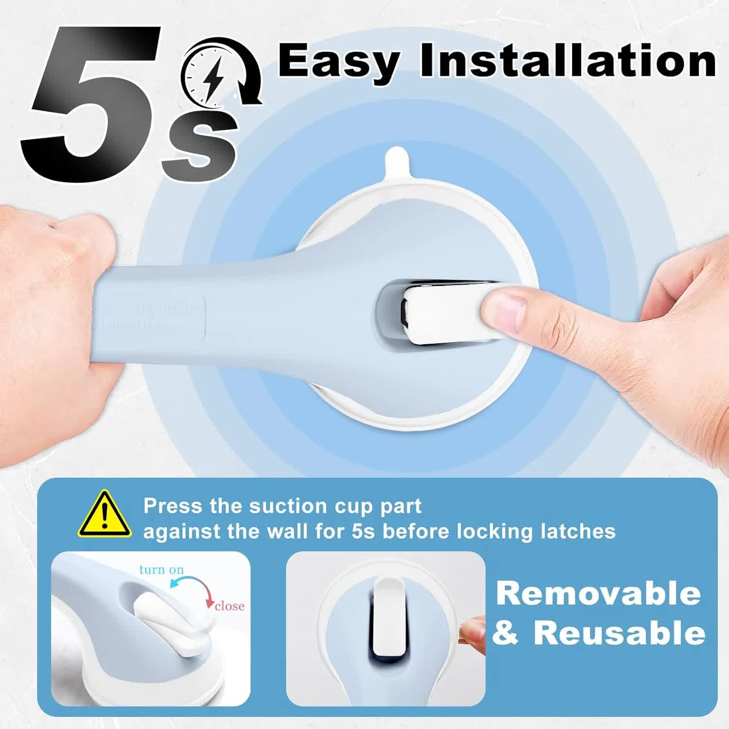 Shower Foot Rest for Wall, Shower Pedicure Foot Stool for Shaving Legs Bathroom Stool with Powerful Suction Cups Foot Stand for Inside Shower Suitable for Small Shower Spaces