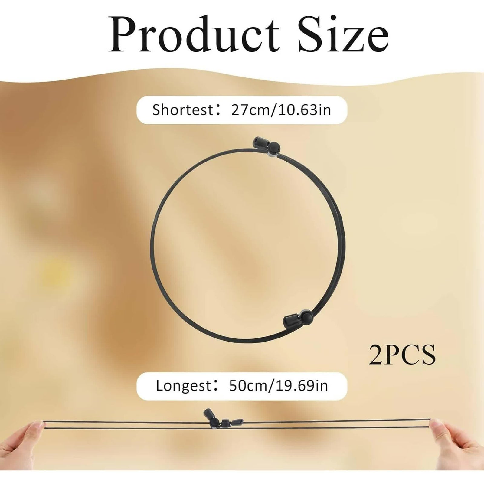 2 Pcs Tuck Band Adjustable Crop Band, Tuck Band Tool for Women Waist Shirts Sweater, Elastic Band Transform The Way You Style Your Tops Suitable for Yoga, Fitness and Other Sports (Black+White)
