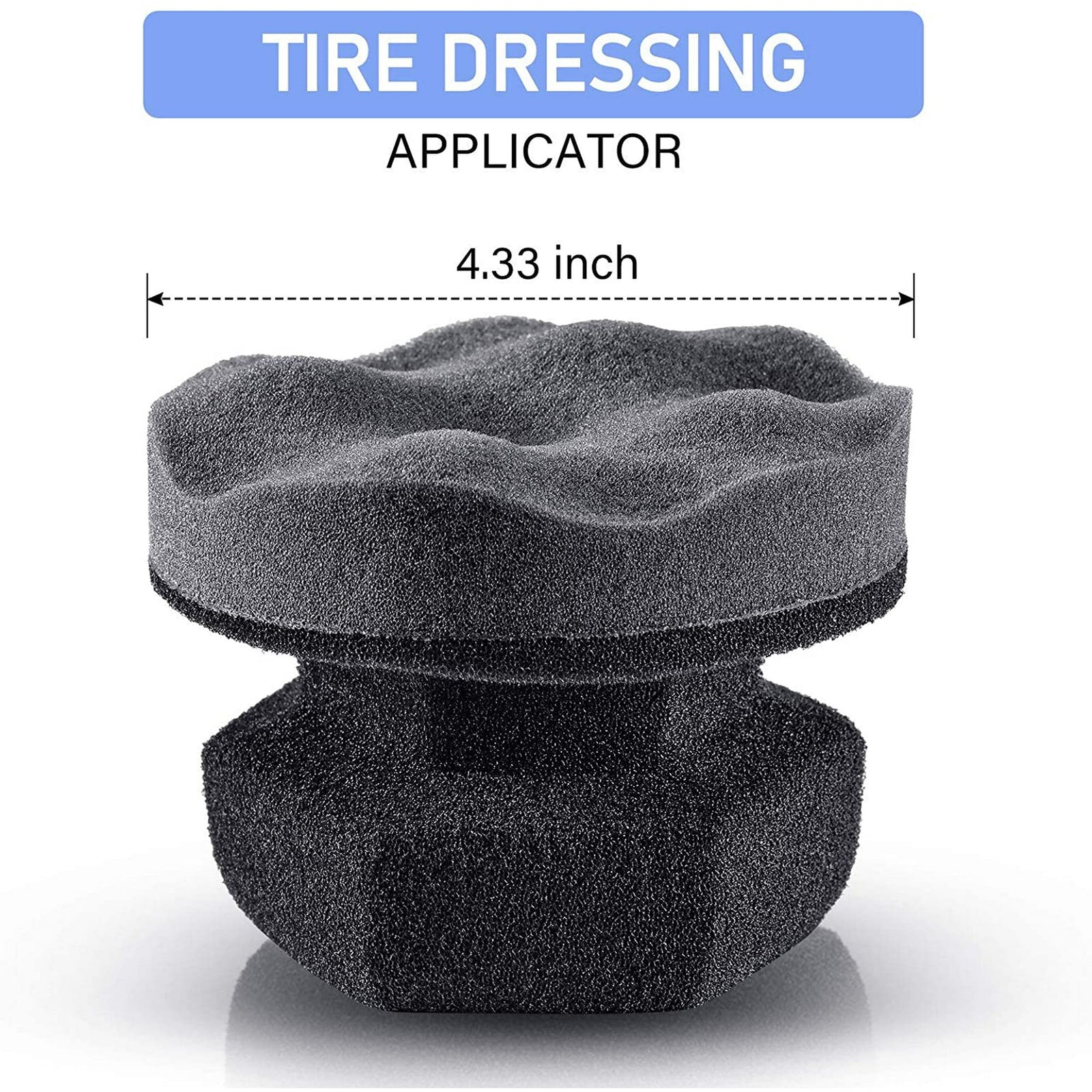 3 Pieces Tire Shine Applicator Tire Dressing Applicator Pads Tire Sponge Applicator Foam Tire Gel Wet Applicator Car Detailing Reusable Cleaning Supplies for Tire Shine (Gray,4.33 Inch)