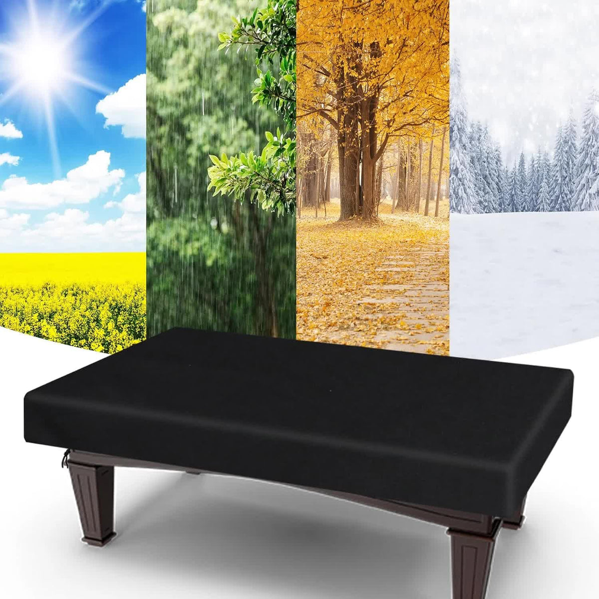 8 Feet Pool Table Cover, Waterproof & Dustproof 420D Oxford Cloth Billiard Pool Table Cover for Pool Table 8FT Fitted(Black)