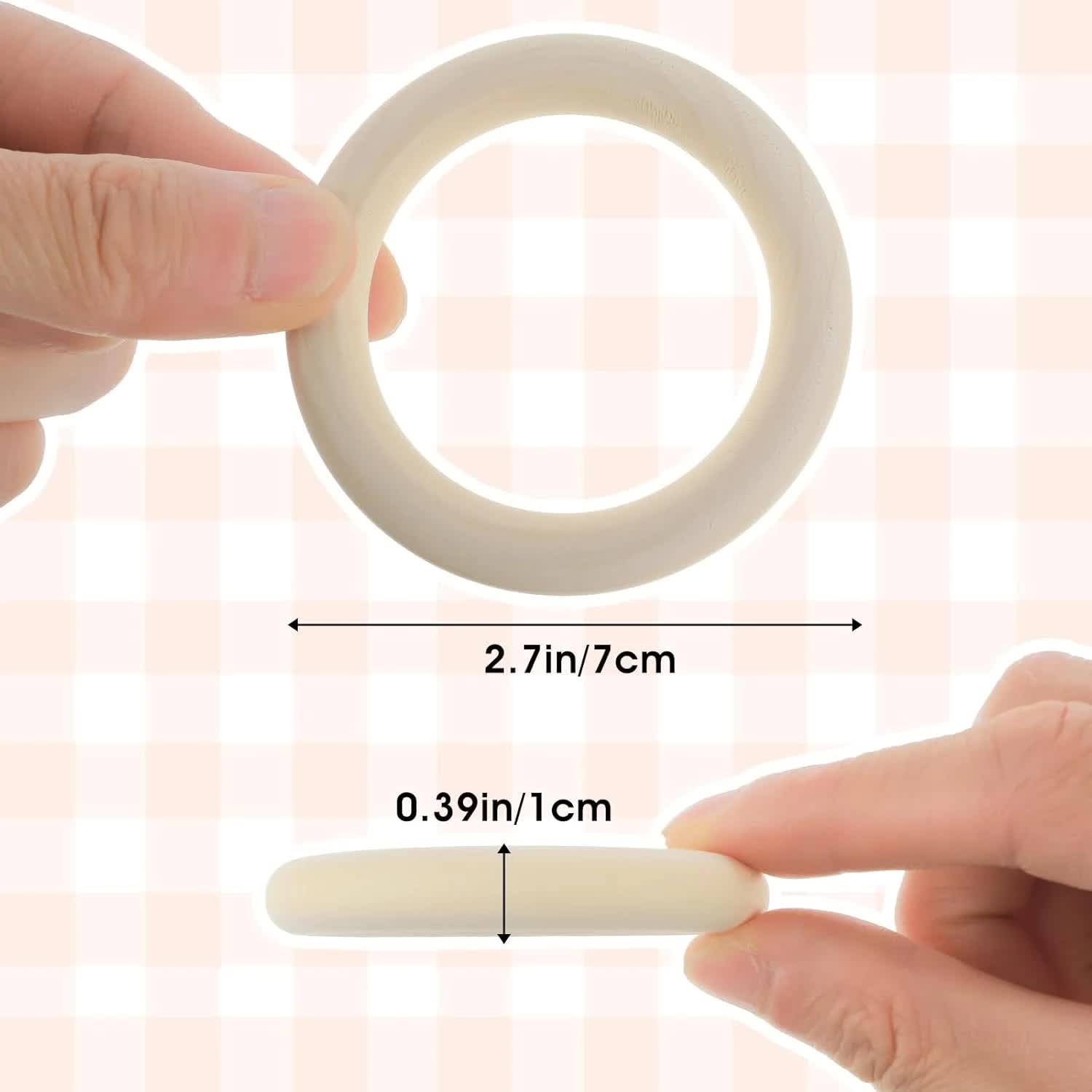 10 Pcs Unfinished Natural Wooden Rings for Crafts 70mm/3 Inch Wooden Rings Macrame Wooden Rings Without Paint for Crafts DIY Pendant Connectors Jewelry Making Macrame Supplies