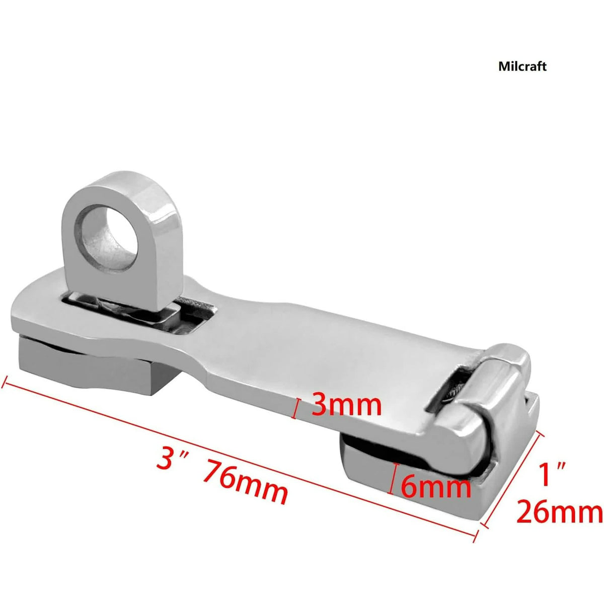Marine Grade Stainless Steel Heavy Duty Door Hasp with Turning Padlock Eye Mount