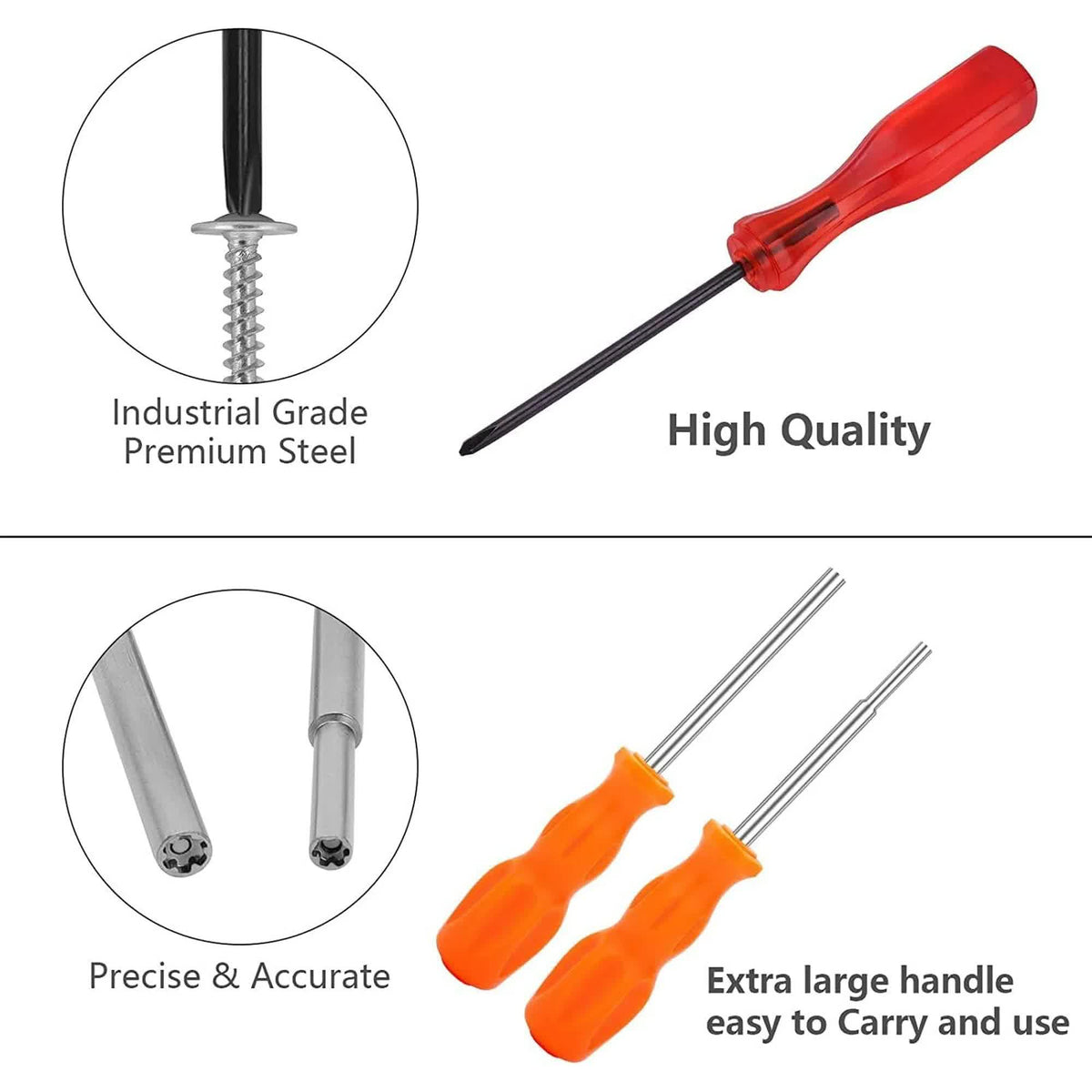 3 Pack Gamebit Security Screwdriver, 3.8mm and 4.5mm Security Screwdriver and 2.5mm Triwing Screwdriver for Super Nintendo, SNES, NES, N64 and GameBoy