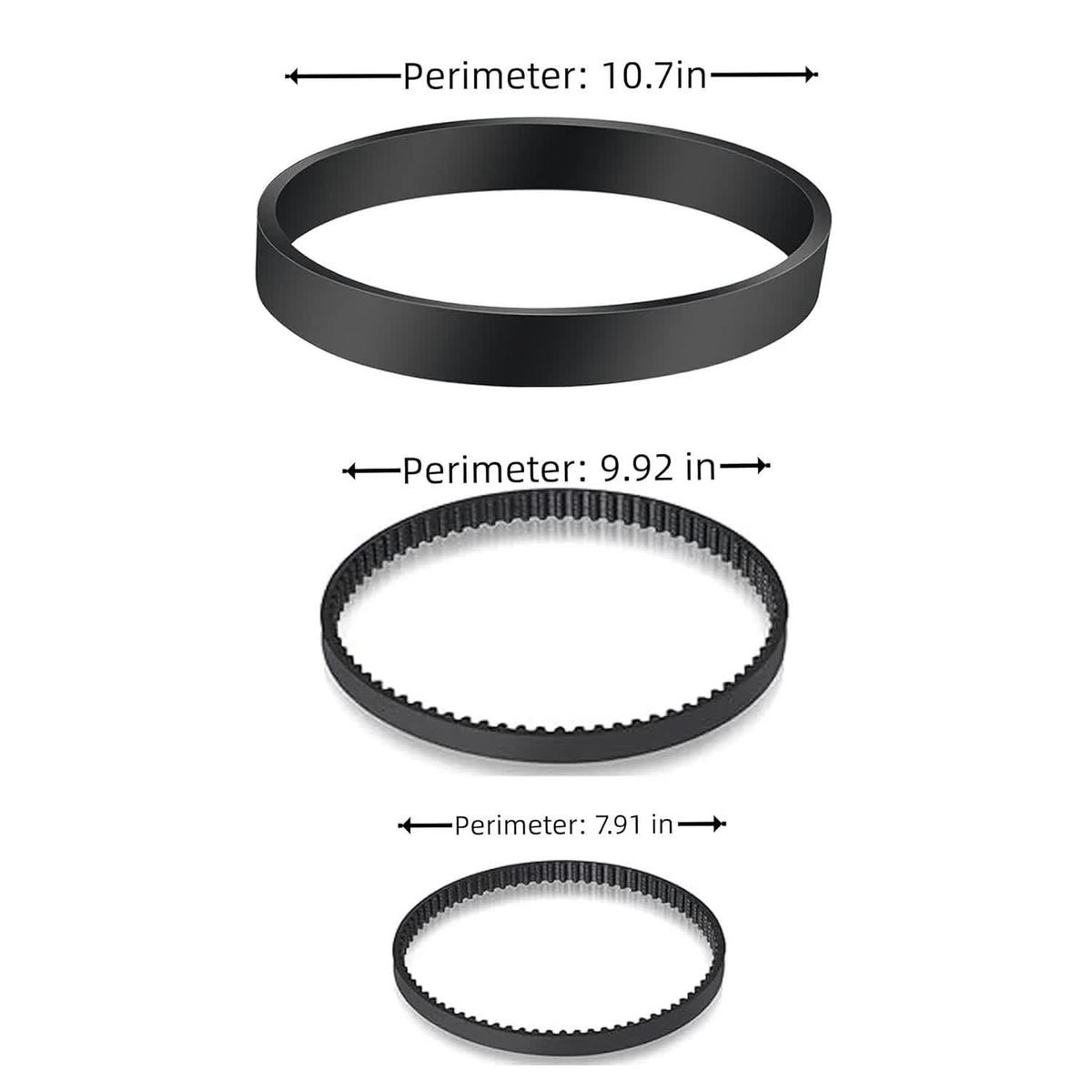Replacement Belt Suitable for Bissell ProHeat 2X Revolution Pet Pro Carpet Cleaner 1986, 1964, 2007, 2007P Series, Replace Parts 1611129, 1611130 & 1606428(3 Different Types of Belts)