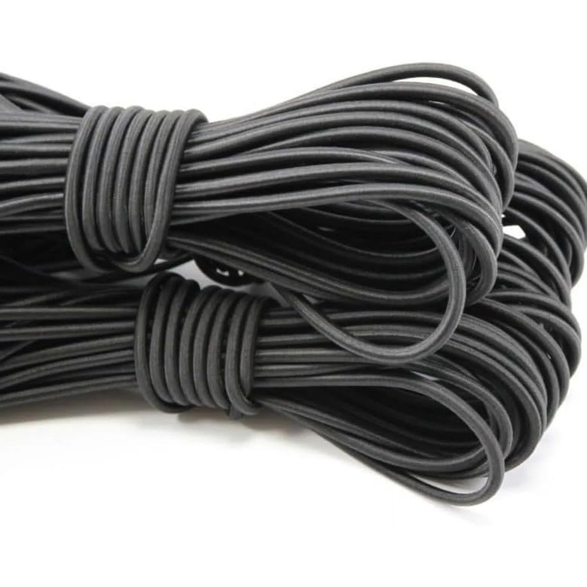 1/8-Inch (3mm) Black Heavy Stretch Round String Elastic Cord (Cut of 10 Yards)