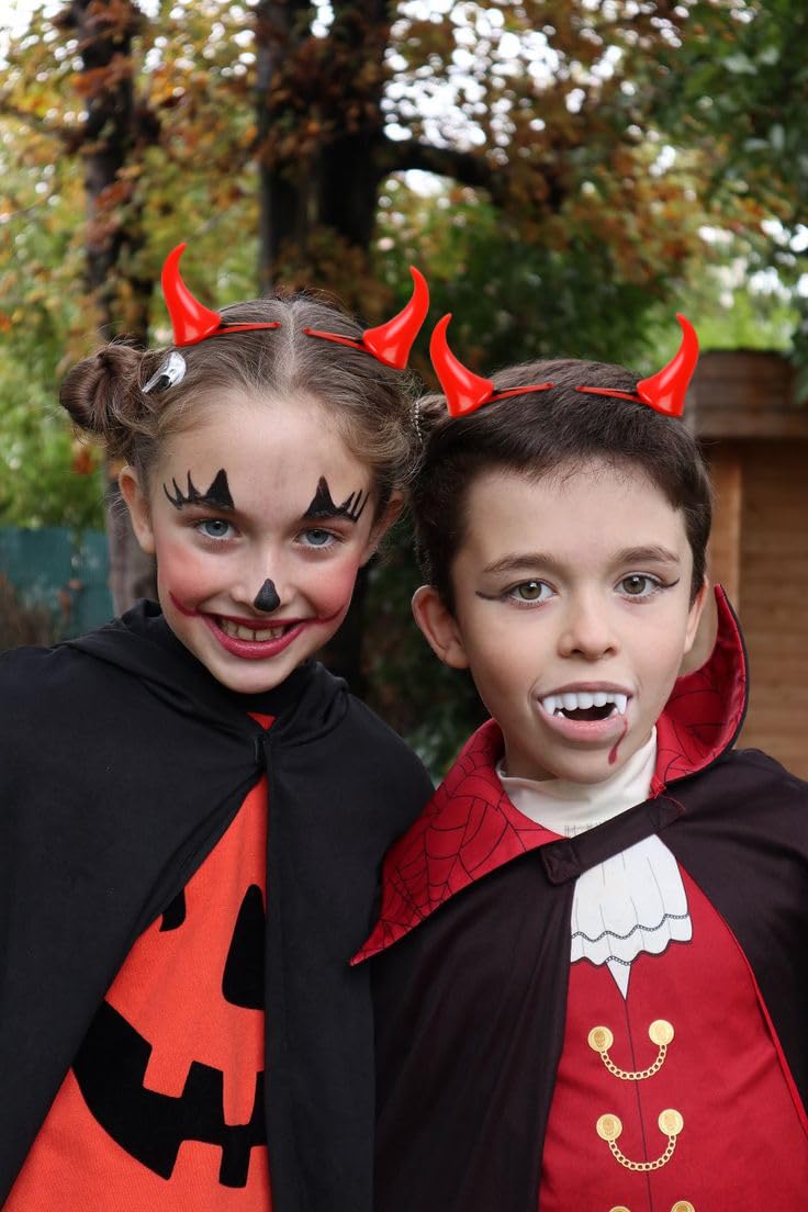 Devil Horns Hair Clips Red Horns Hair Clip Barrettes Demon Horns for Halloween Costume Cosplay Hair Accessories