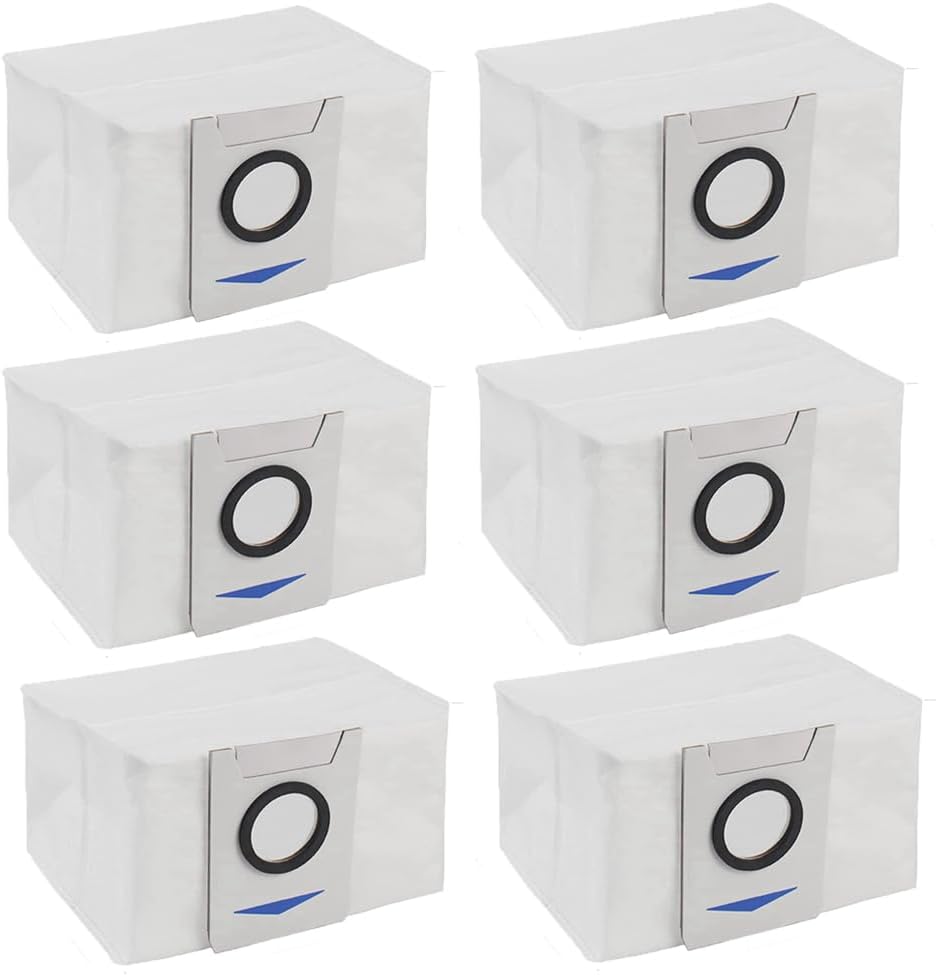 Dust Bags Spare Part for Ecovacs Deebot X1 X1 Plus T10 T10 Plus Robot Vacuum Cleaner Replacement Dust Garbage Bag Accessories (6 Pcs)