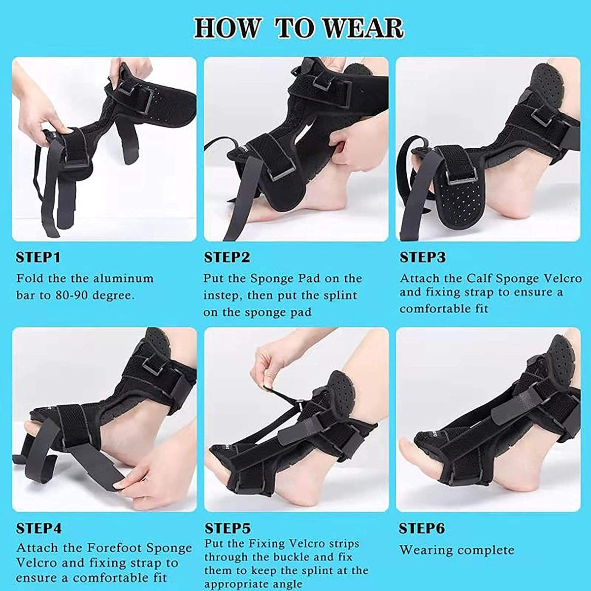 Plantar Fasciitis Night Splint and Brace, Upgraded Planters Facetious Relief, Foot Drop and Achilles Tendonitis Relief Brace. Night Splint for Plantar Fasciitis Women & Men