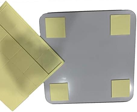 Glass Square Bathroom Wall Hanging Mirror with Two Side Tapes (Multicolour, 20x20 cm, 7 7/8x7 7/8 Inch), Unframed