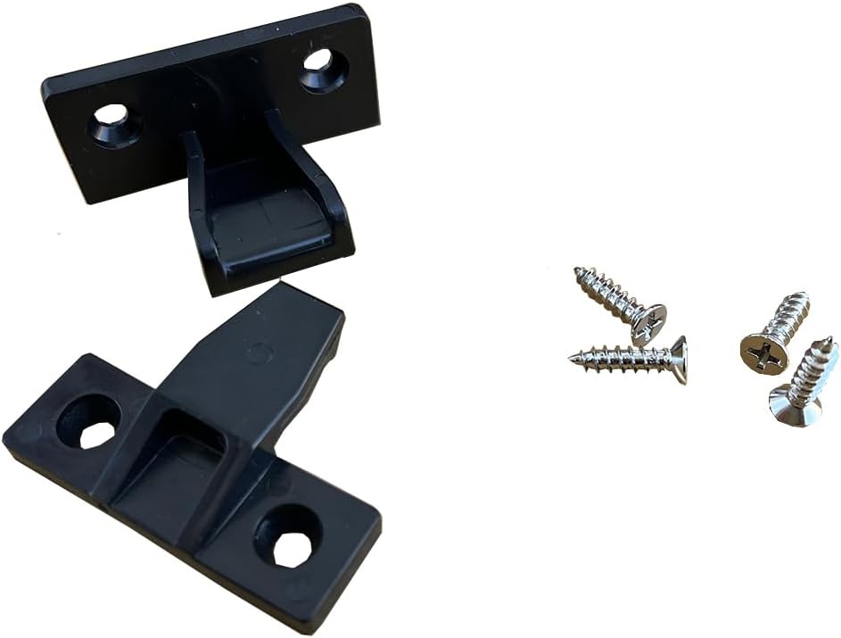 Push on Fitting, Attach Pannels for Kitchen Cabinet, False Drawer Front Replacement Bracket with Screws, Cabinet Clips (2 Sets)
