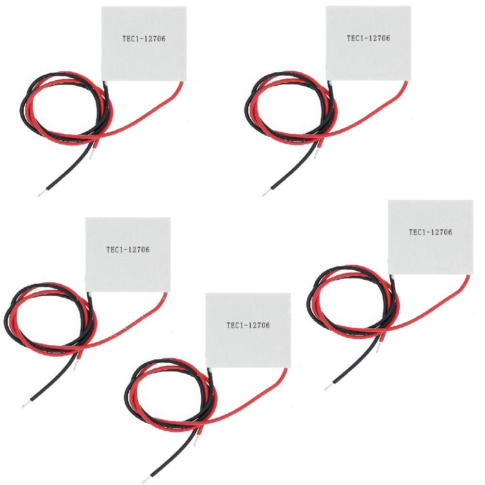 5pcs TEC1-12706 40 x 40MM 12V 60W Heatsink Thermoelectric Cooler Cooling Peltier Plate Module