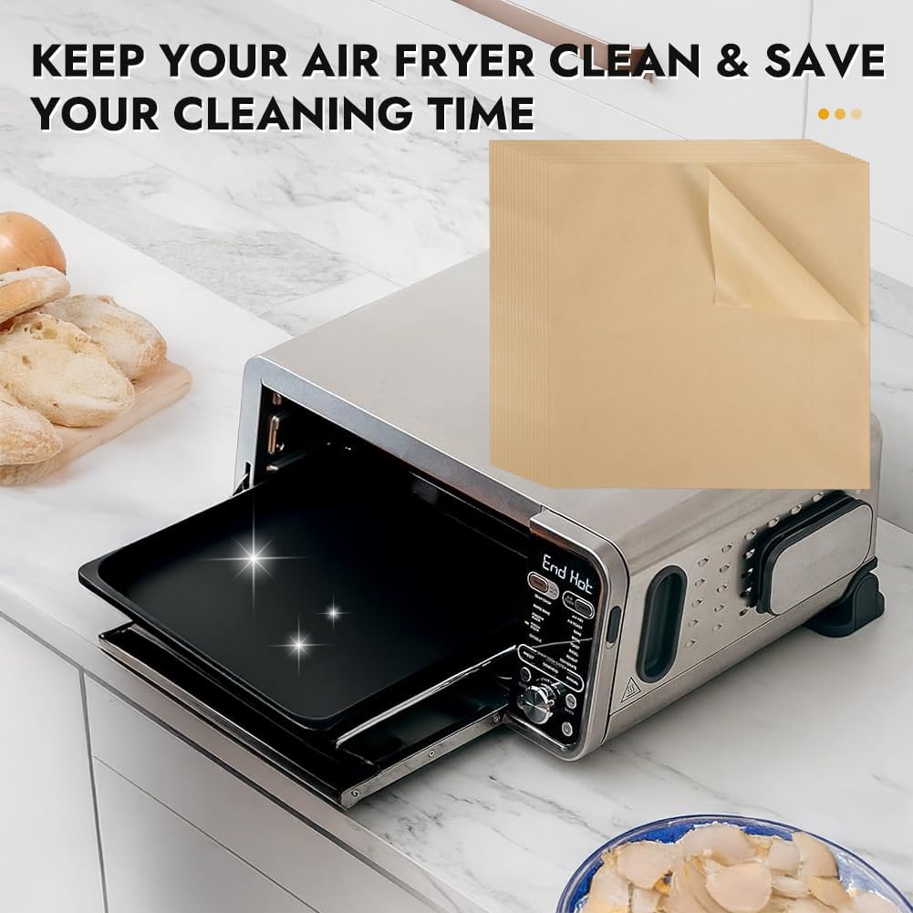 12 Inch Air Fryer Parchment Paper for Ninja Air Fryer SP151 SP351 SP101 SP201 SP301, 120PCS Airfryer Disposable Liners for Ninja Foodi Airfryer Combo, Flip Up Toaster Oven Accessories