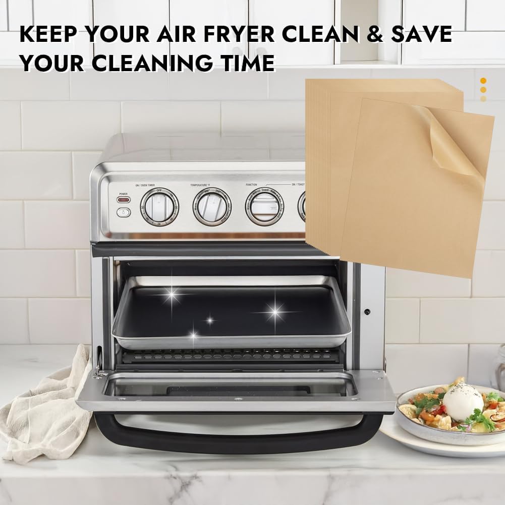 11 x 9in Air Fryer Parchment Paper Sheet Liners Compatible with Breville Smart Oven Airfryer/Cuisinart Air Fryer Toaster/Black&Decker Toaster Oven, Disposable Airfryer Paper Liners(120pcs)