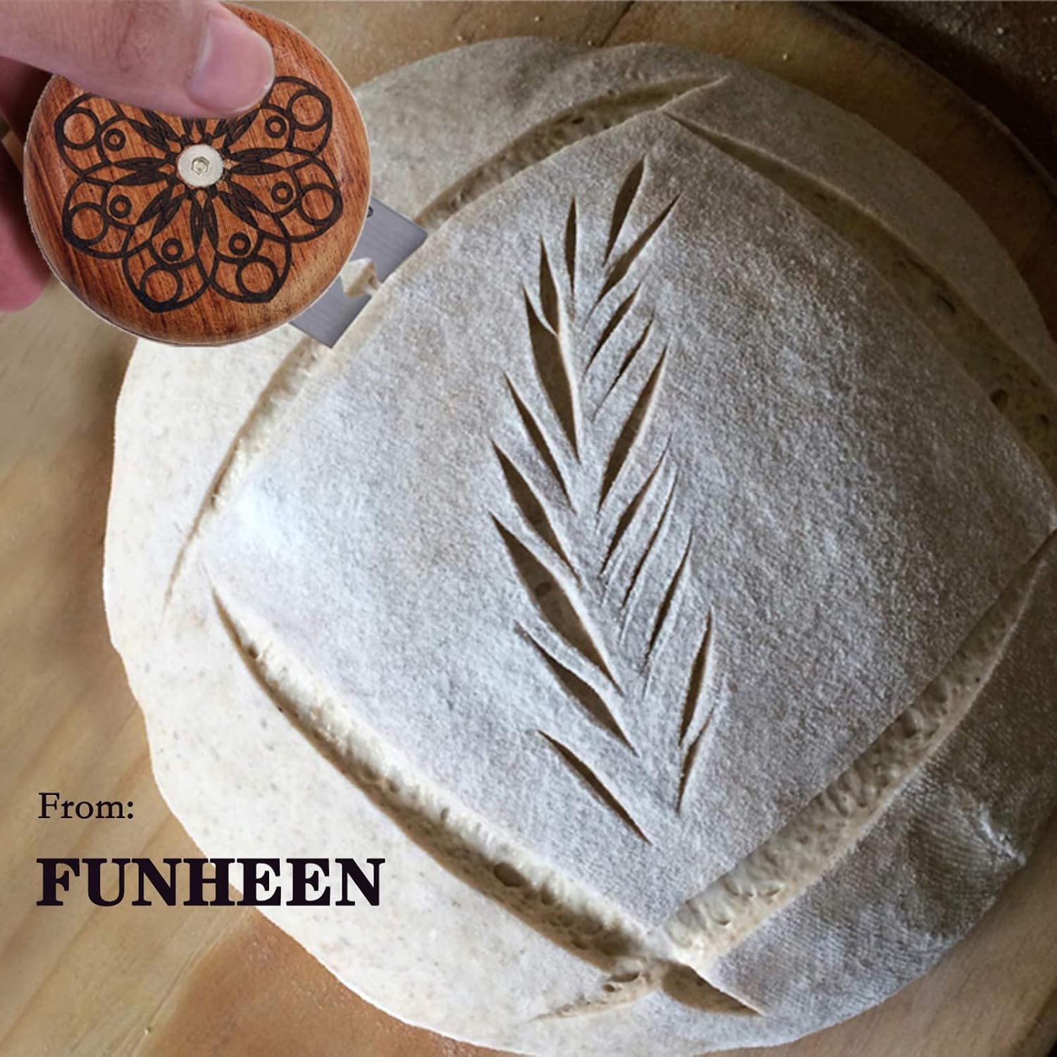 UFO Bread Lame Cutter for Homemade Sourdough Bread Bakers, Slashing Tool Cutting Bread Scoring Knife Razor Cutter, Great Gift for Artisan Bread and Baguette Makers(GREEN)