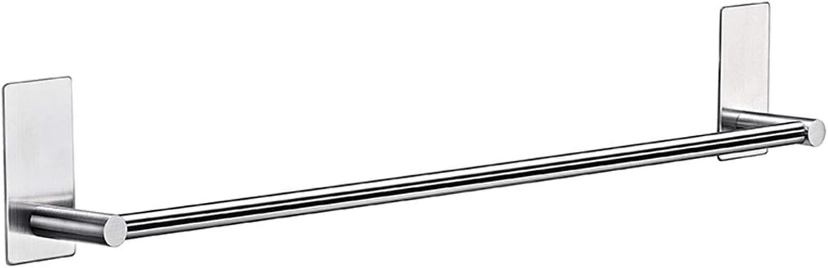 Bathroom Towel Bar Towel Holder, Strong 3M Self Adhesive Hand Towel Holder,Wall Mounted Stainless Steel Towel Rack for Bathroom,Kitchen Dish Cloths Hanger,Brushed Nickel (12'')