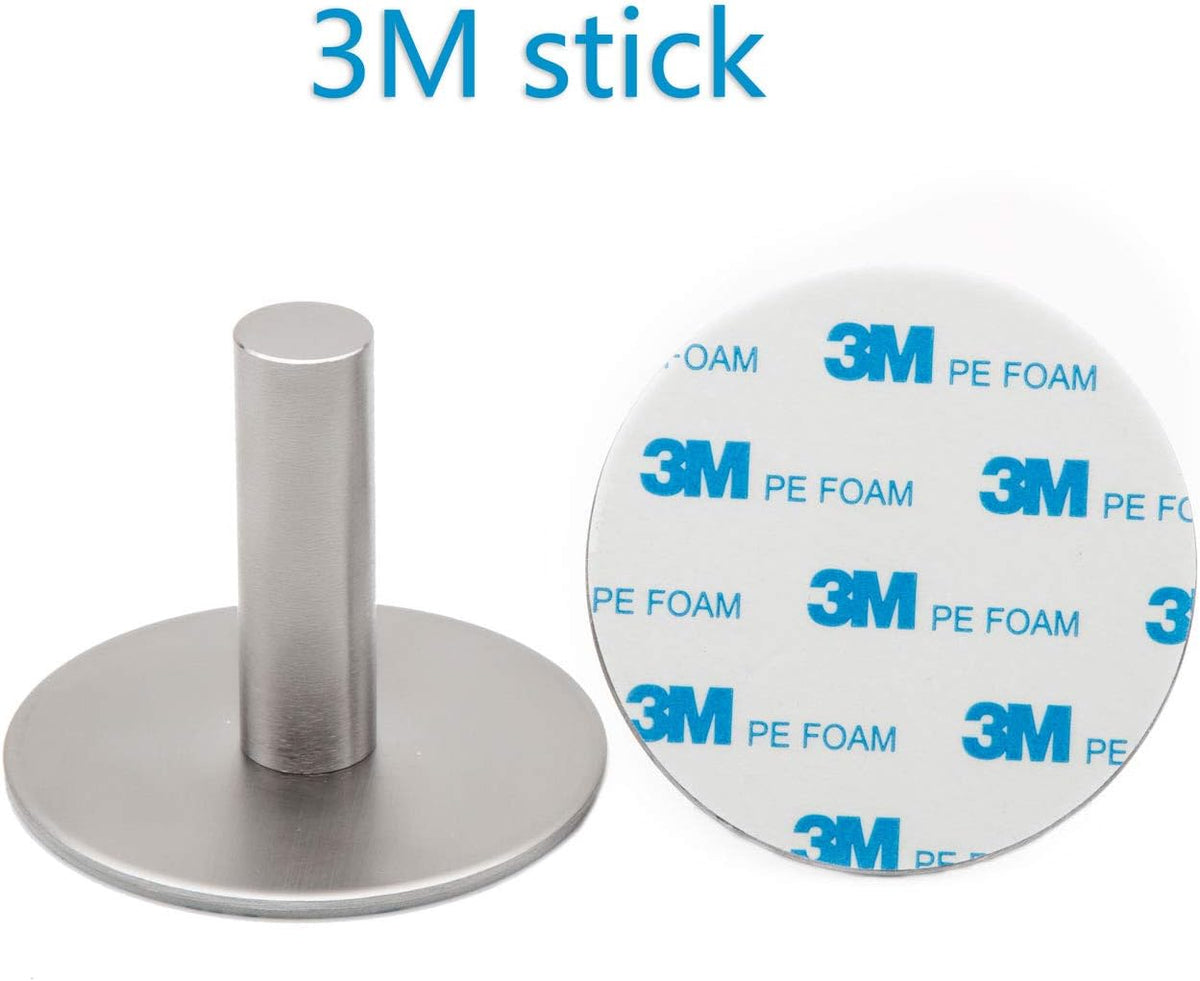 SUS304 Stainless Steel Towel Bar for Bathroom, Strong 3M Self Adhesive Hand Towel Bar Heavy Duty Wall Mount Towel Rack RV Towel Holder Brushed Nickel,16''