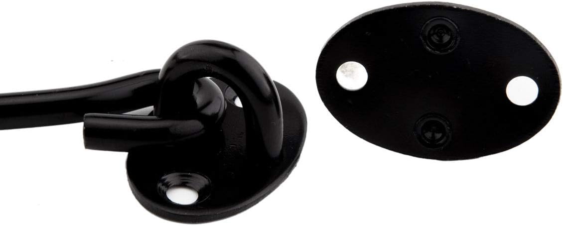 Barn Door Latch, 8 Inch Heavy Duty Stainless Steel Gate Latch Lock,Cabin Hook Eye Latch Hook with Mounting Screws for Window,Sliding Door,Back Gate,Closet Doors,Front Porch,Fence,2 Pack