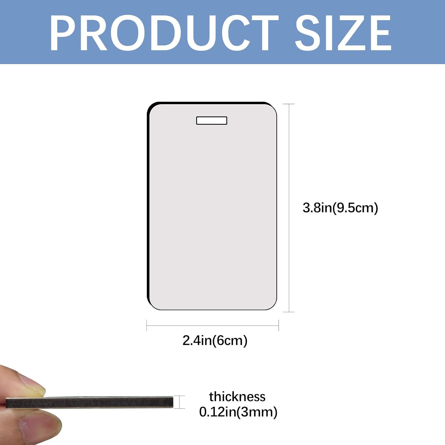 40 Pcs Luggage Tag Blanks - Rectangle Bulk with Belt - MDF Bag Tags - Heat Transfer Double Sides - Keychain Blanks - 2.4x3.8 inch