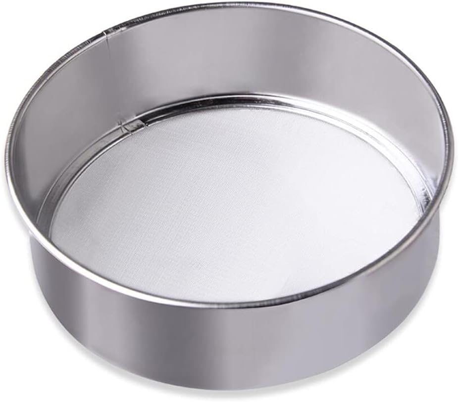 6 Inch Small Tamis, 18/8 60 Mini Fine Mesh Flour Sieve Flour Sifter Round Stainless Steel Flour Sieve