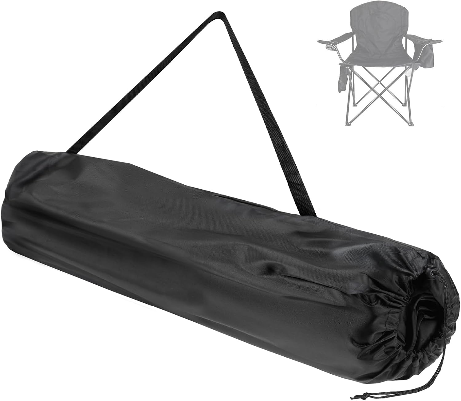 Camping Chair Replacement Bag for Coleman Portable Folding Chair Carry Bag with Shoulder Strap, Protective Carrying Chair Bag for Travel Outdoor Camping Sports, Black (Chair is Not Included)