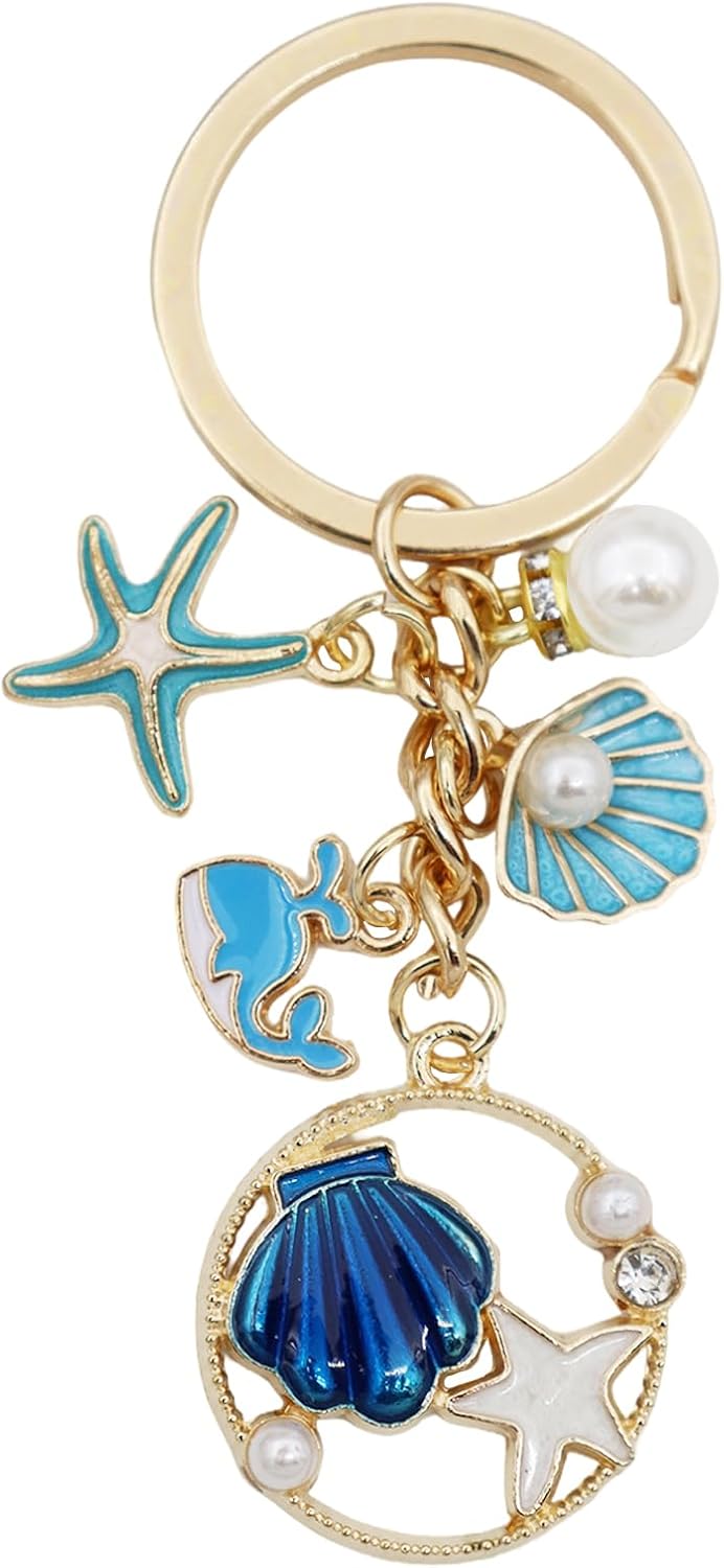 Ocean Keychain Adorable Sea Animal Charms Perfect for Beach Lovers, Travel Enthusiast Ideal for Backpacks