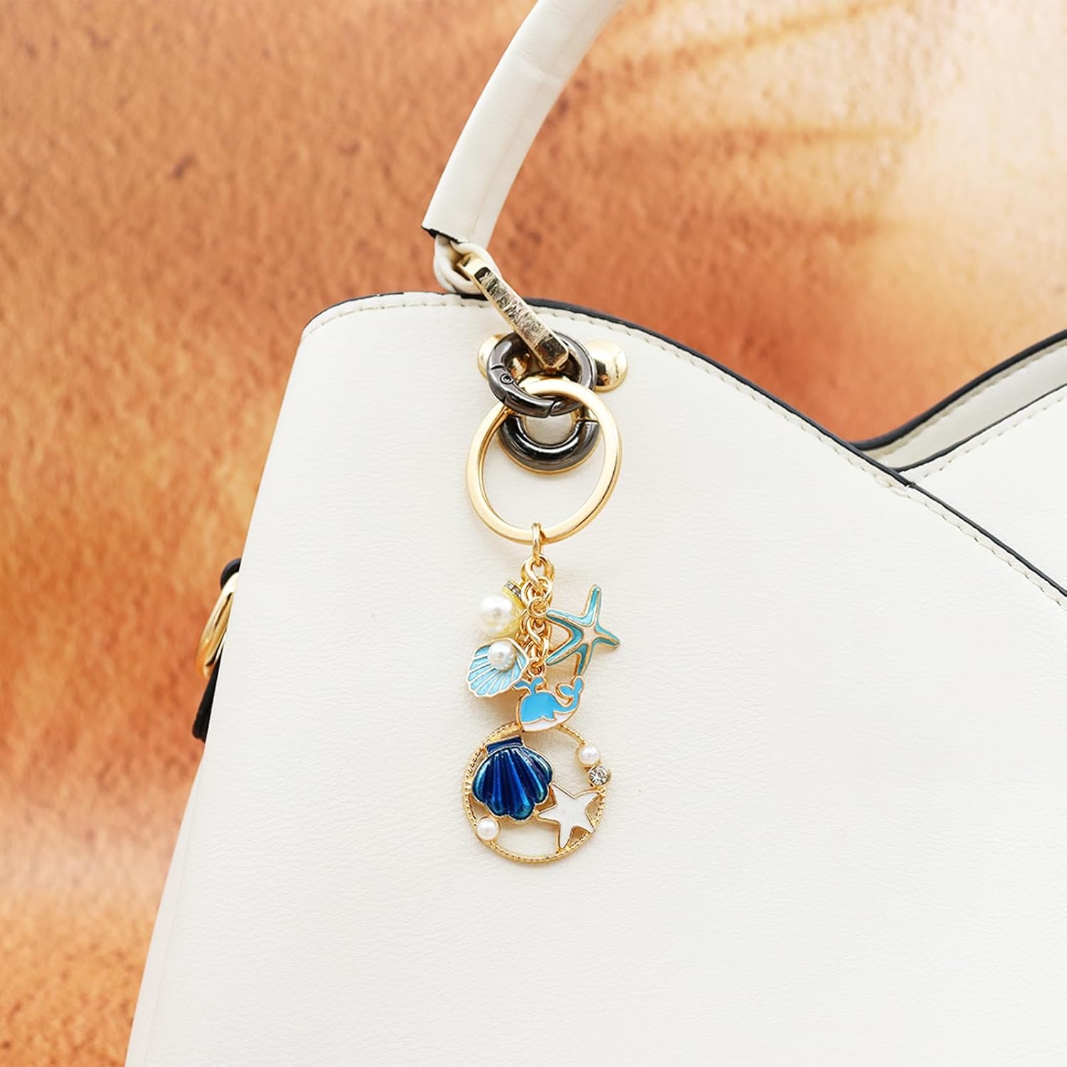 Ocean Keychain Adorable Sea Animal Charms Perfect for Beach Lovers, Travel Enthusiast Ideal for Backpacks