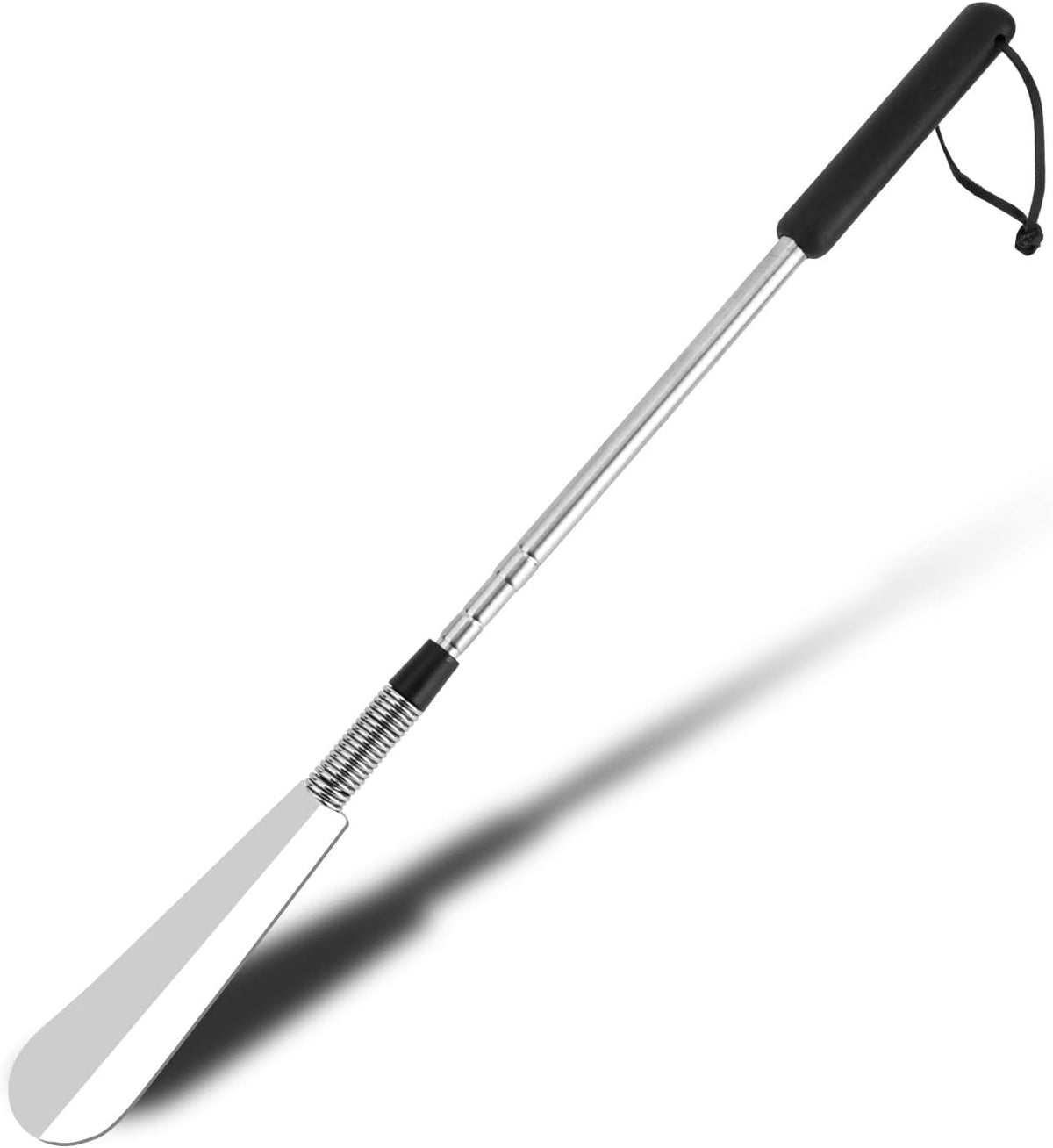 Extendable Shoe Horn, Premium Stainless Steel Adjustable Handle Shoe Lifter with Long Handle Shoehorn Telescopic Travel Shoe Helper Shoe Aid Tools for Women Men Seniors