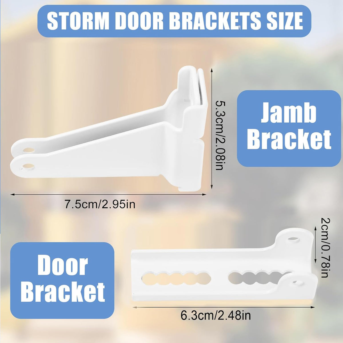 Storm Door Closer Bracket?Repair Jamb Bracket Compatible with Andersen?Durable Screen Door Closer Replacement Parts Kits with Emco/Larson/Pella, Protecting Doors from Damage from Strong Winds (White)